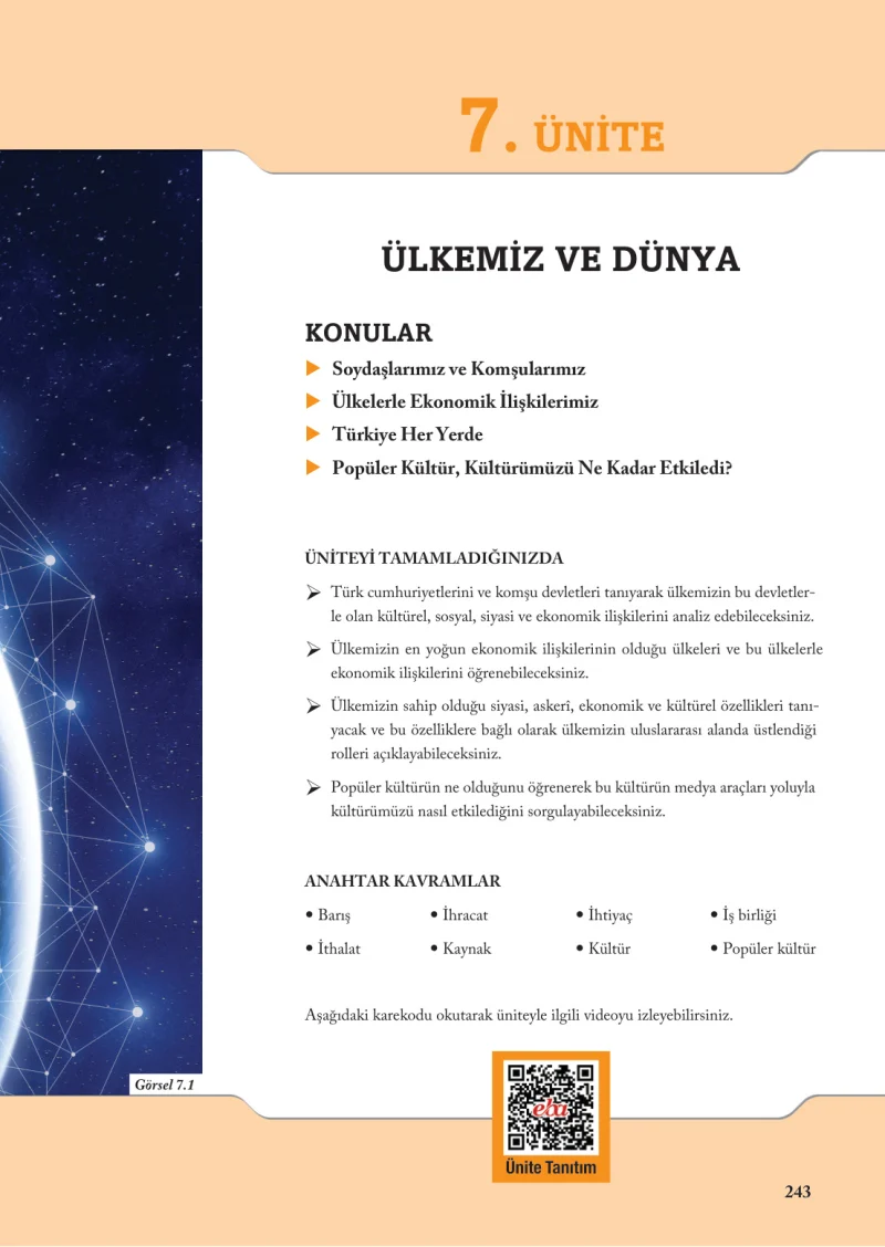 6. Sınıf Sosyal Bilgiler Ders Kitabı Cevapları Evos Yayınları Sayfa 243