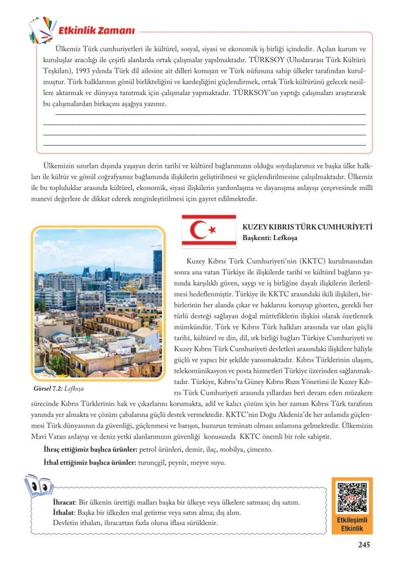 6. Sınıf Sosyal Bilgiler Ders Kitabı Cevapları Evos Yayınları Sayfa 245