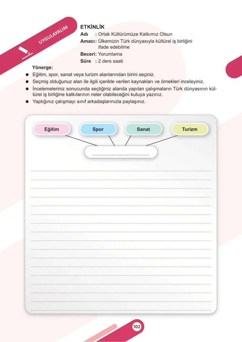 6. Sınıf Sosyal Bilgiler Ders Kitabı Cevapları Meb Yayınları 1. Kitap Sayfa 102