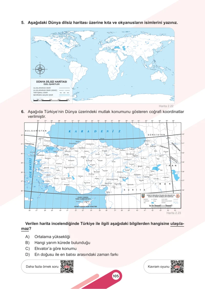6. Sınıf Sosyal Bilgiler Ders Kitabı Cevapları Meb Yayınları 1. Kitap Sayfa 105