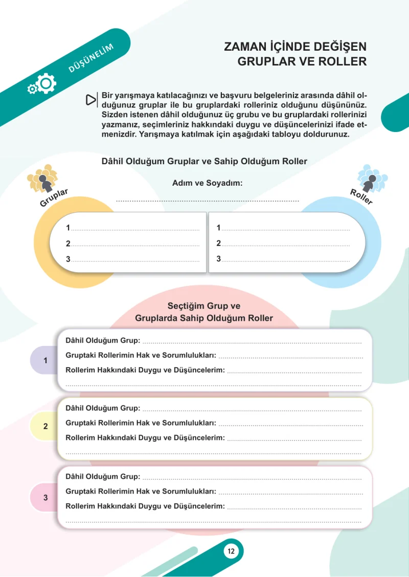 6. Sınıf Sosyal Bilgiler Ders Kitabı Cevapları Meb Yayınları 1. Kitap Sayfa 12