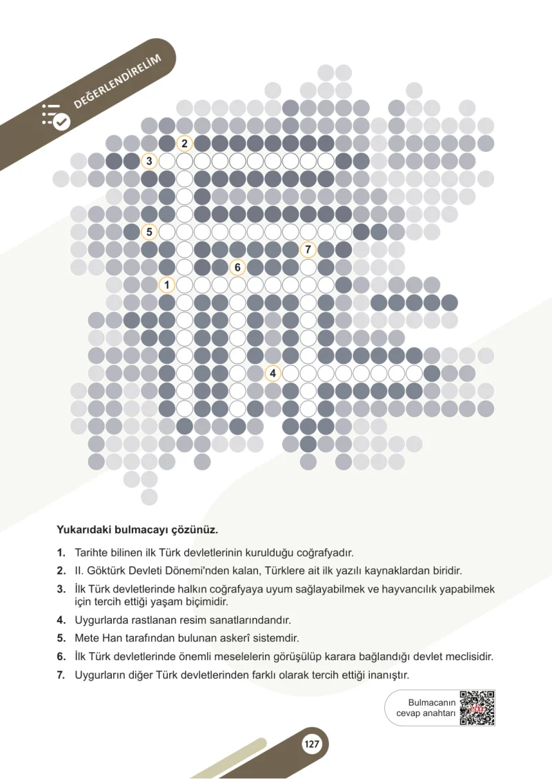 6. Sınıf Sosyal Bilgiler Ders Kitabı Cevapları Meb Yayınları 1. Kitap Sayfa 127