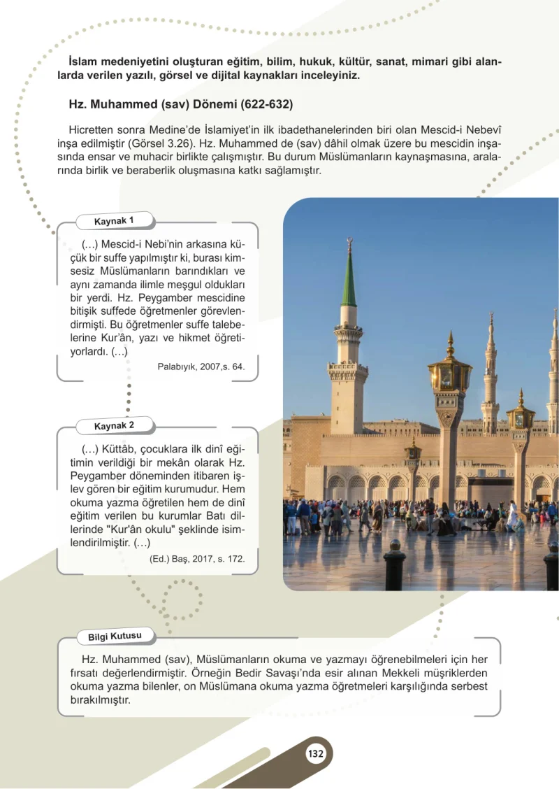 6. Sınıf Sosyal Bilgiler Ders Kitabı Cevapları Meb Yayınları 1. Kitap Sayfa 132