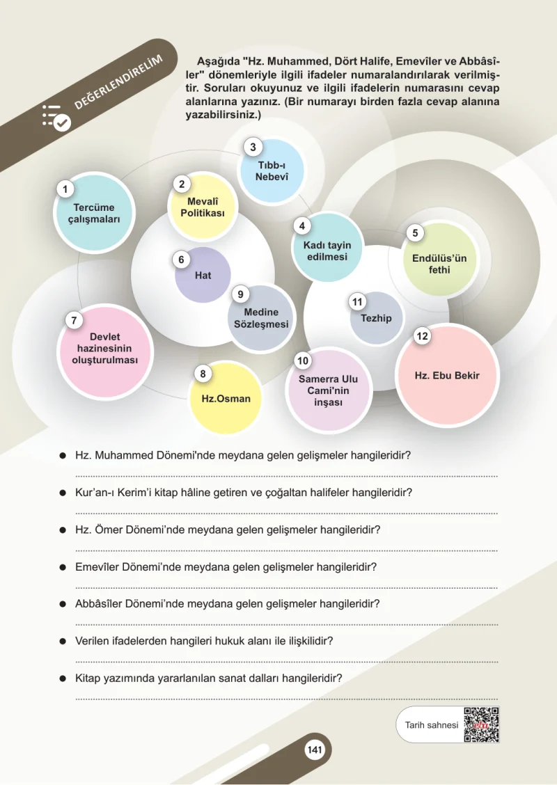 6. Sınıf Sosyal Bilgiler Ders Kitabı Cevapları Meb Yayınları 1. Kitap Sayfa 141
