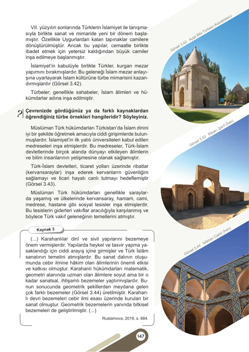 6. Sınıf Sosyal Bilgiler Ders Kitabı Cevapları Meb Yayınları 1. Kitap Sayfa 147