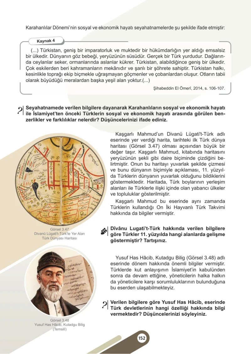 6. Sınıf Sosyal Bilgiler Ders Kitabı Cevapları Meb Yayınları 1. Kitap Sayfa 152