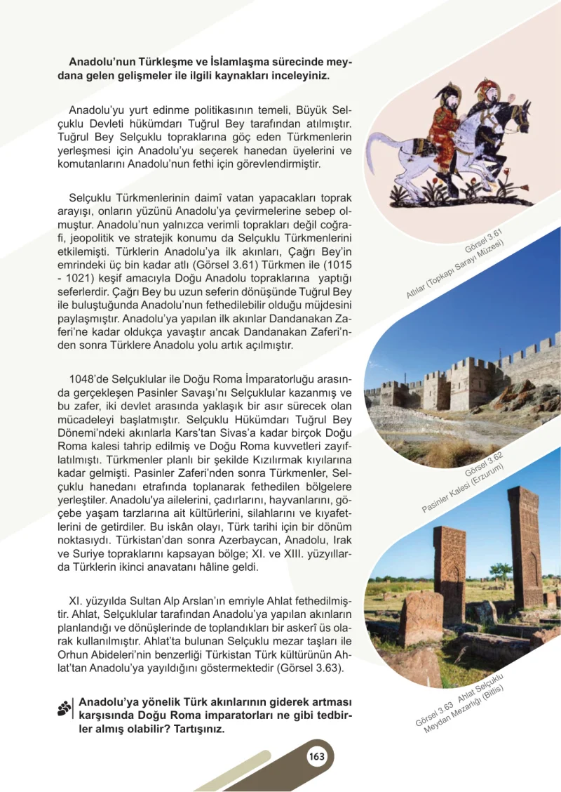 6. Sınıf Sosyal Bilgiler Ders Kitabı Cevapları Meb Yayınları 1. Kitap Sayfa 163