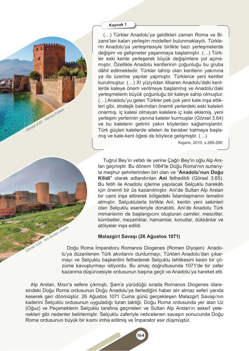 6. Sınıf Sosyal Bilgiler Ders Kitabı Cevapları Meb Yayınları 1. Kitap Sayfa 164