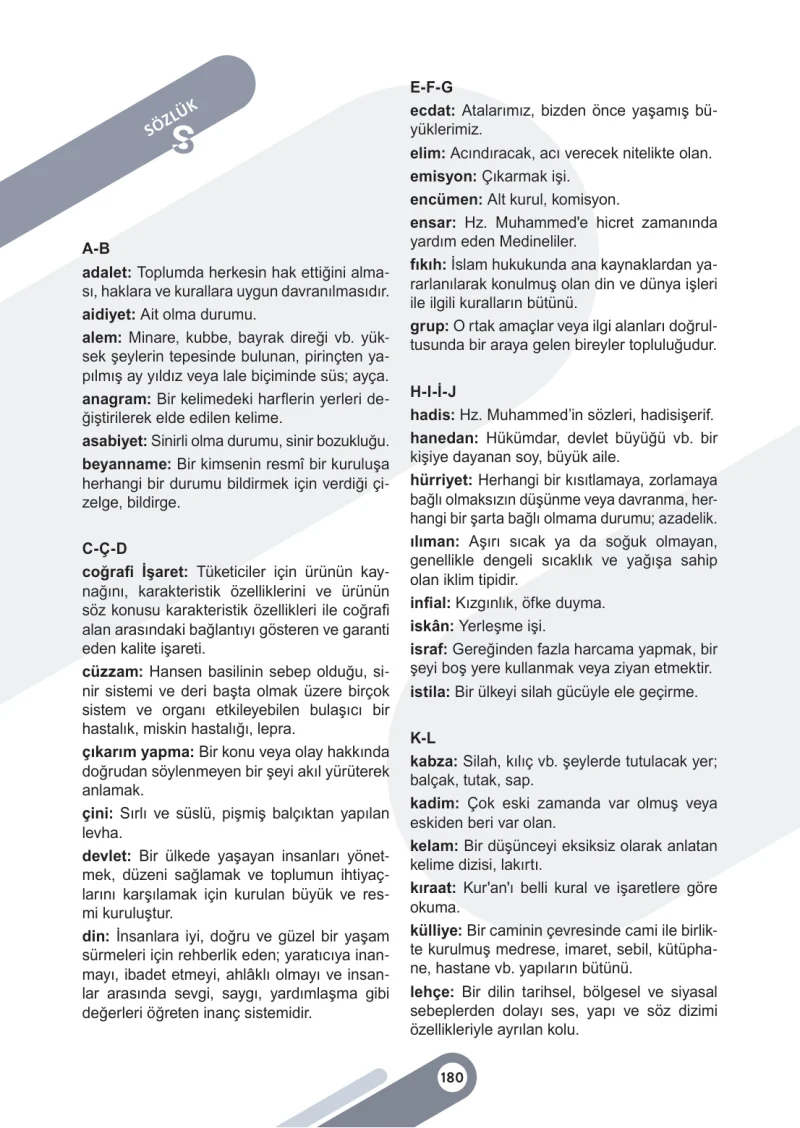 6. Sınıf Sosyal Bilgiler Ders Kitabı Cevapları Meb Yayınları 1. Kitap Sayfa 180