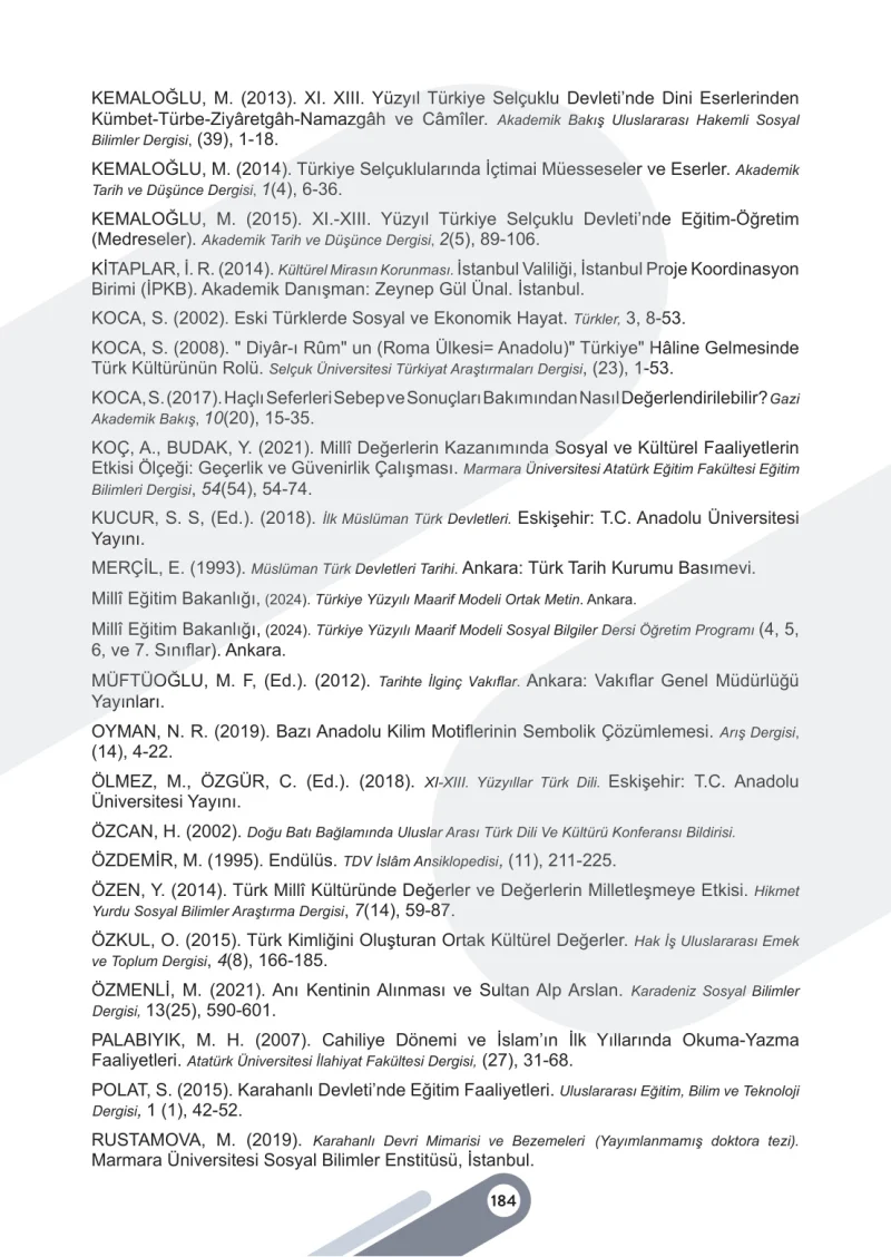 6. Sınıf Sosyal Bilgiler Ders Kitabı Cevapları Meb Yayınları 1. Kitap Sayfa 184