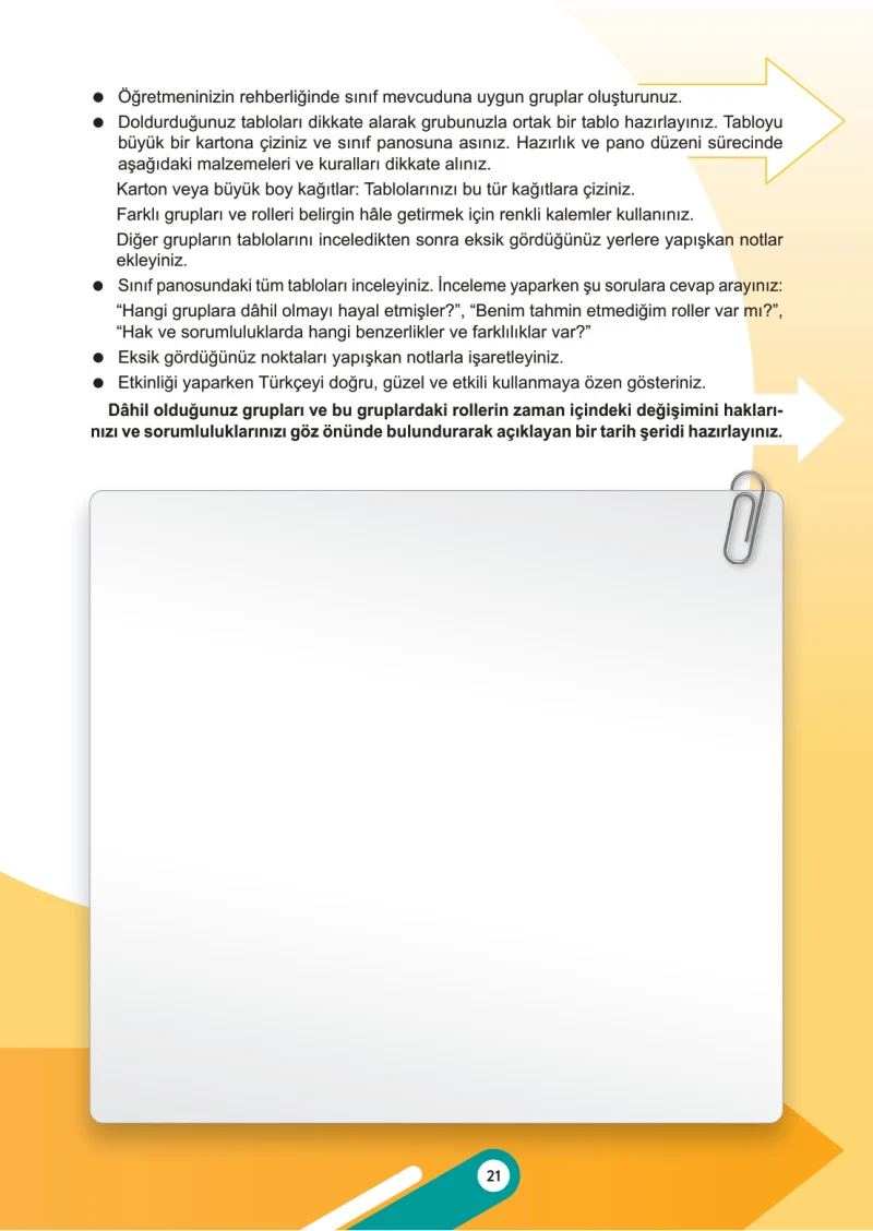 6. Sınıf Sosyal Bilgiler Ders Kitabı Cevapları Meb Yayınları 1. Kitap Sayfa 21