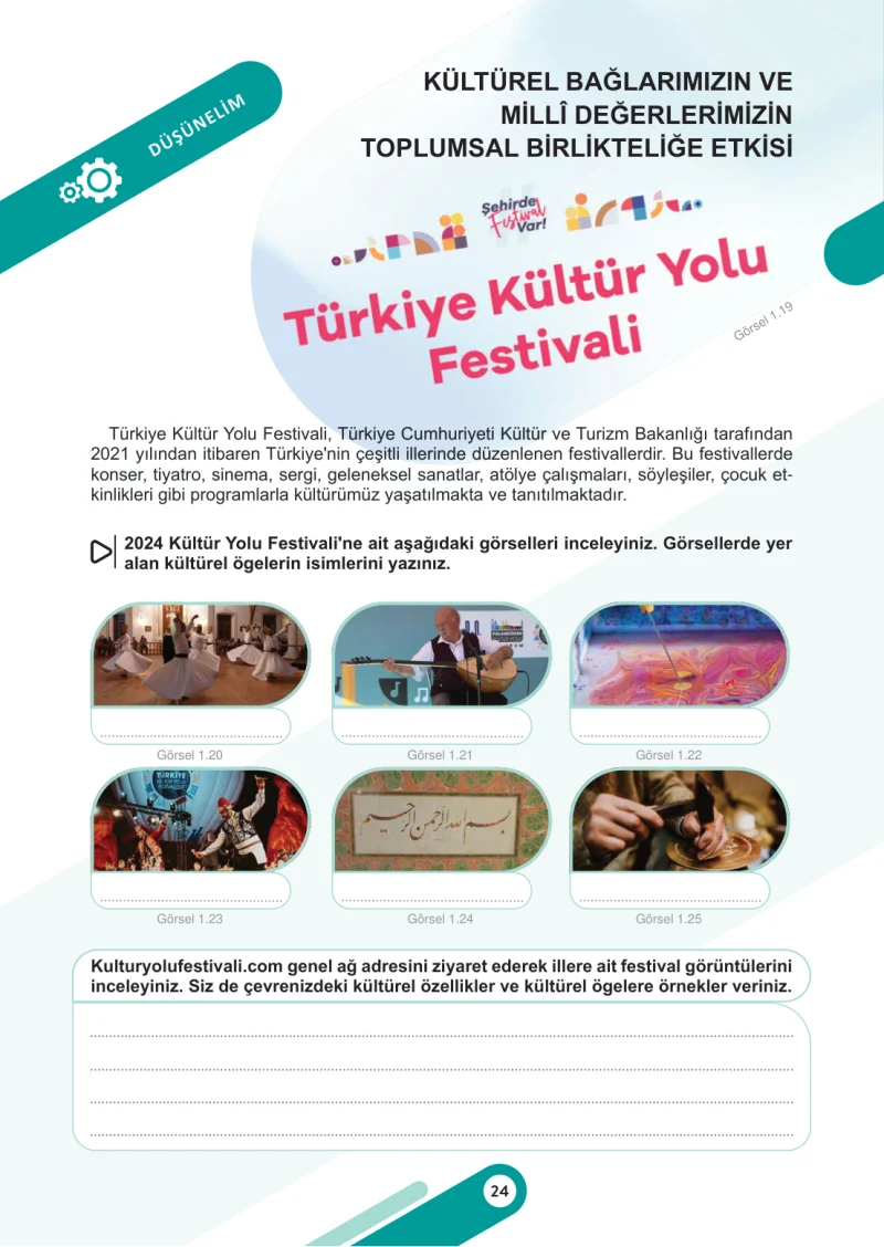 6. Sınıf Sosyal Bilgiler Ders Kitabı Cevapları Meb Yayınları 1. Kitap Sayfa 24