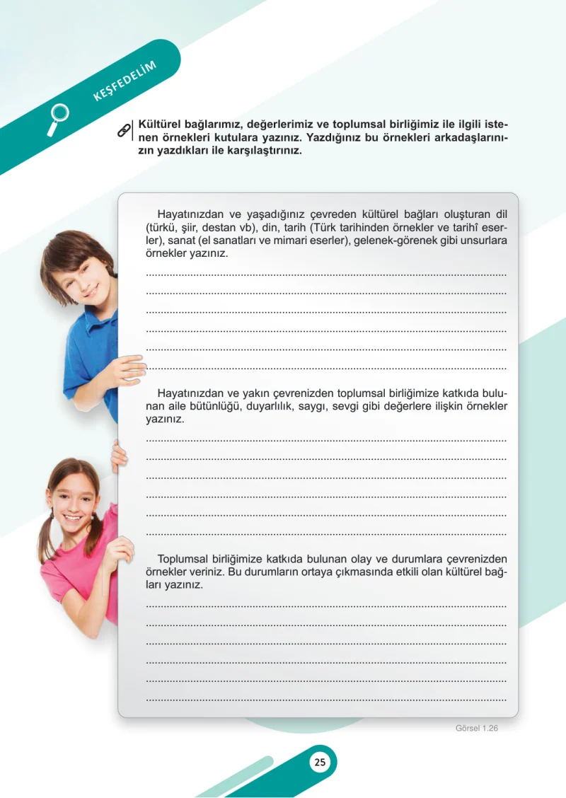 6. Sınıf Sosyal Bilgiler Ders Kitabı Cevapları Meb Yayınları 1. Kitap Sayfa 25
