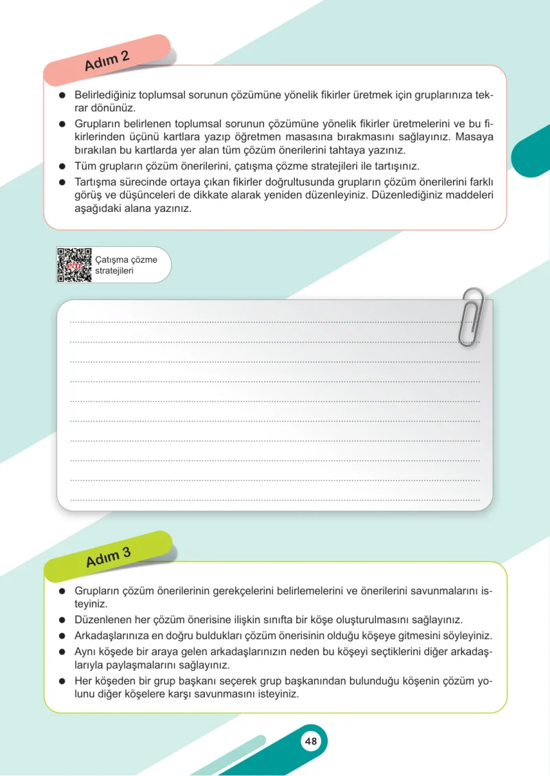 6. Sınıf Sosyal Bilgiler Ders Kitabı Cevapları Meb Yayınları 1. Kitap Sayfa 48