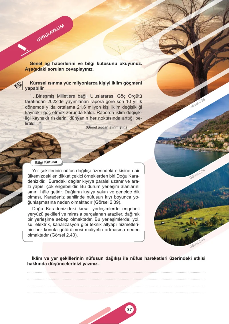 6. Sınıf Sosyal Bilgiler Ders Kitabı Cevapları Meb Yayınları 1. Kitap Sayfa 87