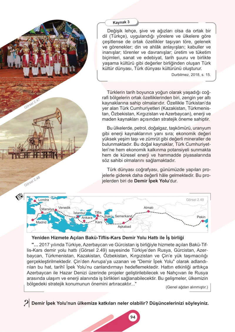 6. Sınıf Sosyal Bilgiler Ders Kitabı Cevapları Meb Yayınları 1. Kitap Sayfa 94
