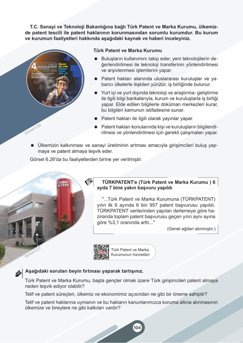 6. Sınıf Sosyal Bilgiler Ders Kitabı Cevapları Meb Yayınları 2. Kitap Sayfa 104