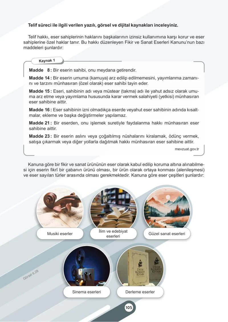 6. Sınıf Sosyal Bilgiler Ders Kitabı Cevapları Meb Yayınları 2. Kitap Sayfa 105