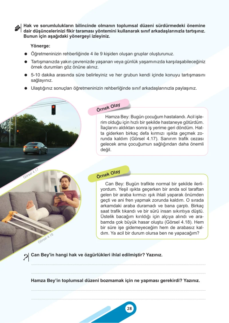 6. Sınıf Sosyal Bilgiler Ders Kitabı Cevapları Meb Yayınları 2. Kitap Sayfa 28