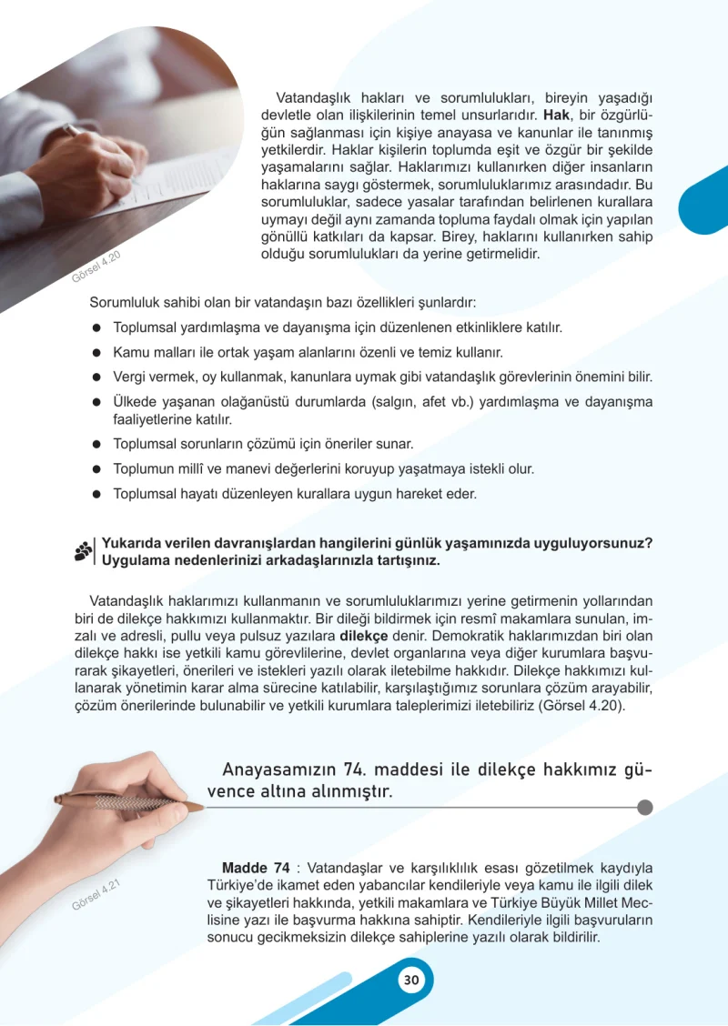 6. Sınıf Sosyal Bilgiler Ders Kitabı Cevapları Meb Yayınları 2. Kitap Sayfa 30