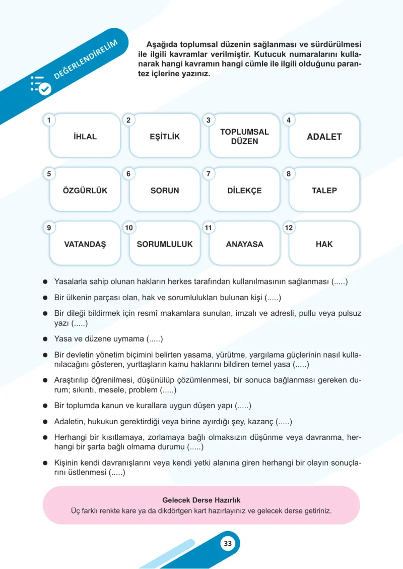 6. Sınıf Sosyal Bilgiler Ders Kitabı Cevapları Meb Yayınları 2. Kitap Sayfa 33