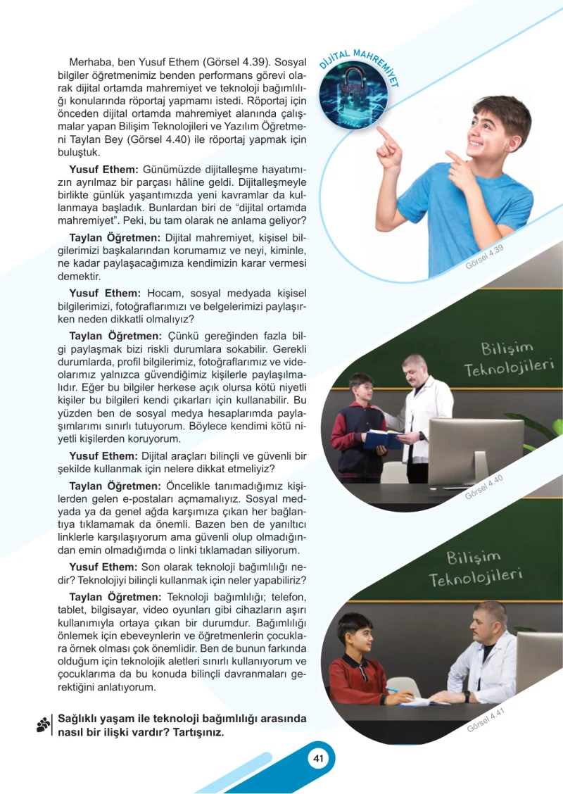 6. Sınıf Sosyal Bilgiler Ders Kitabı Cevapları Meb Yayınları 2. Kitap Sayfa 41
