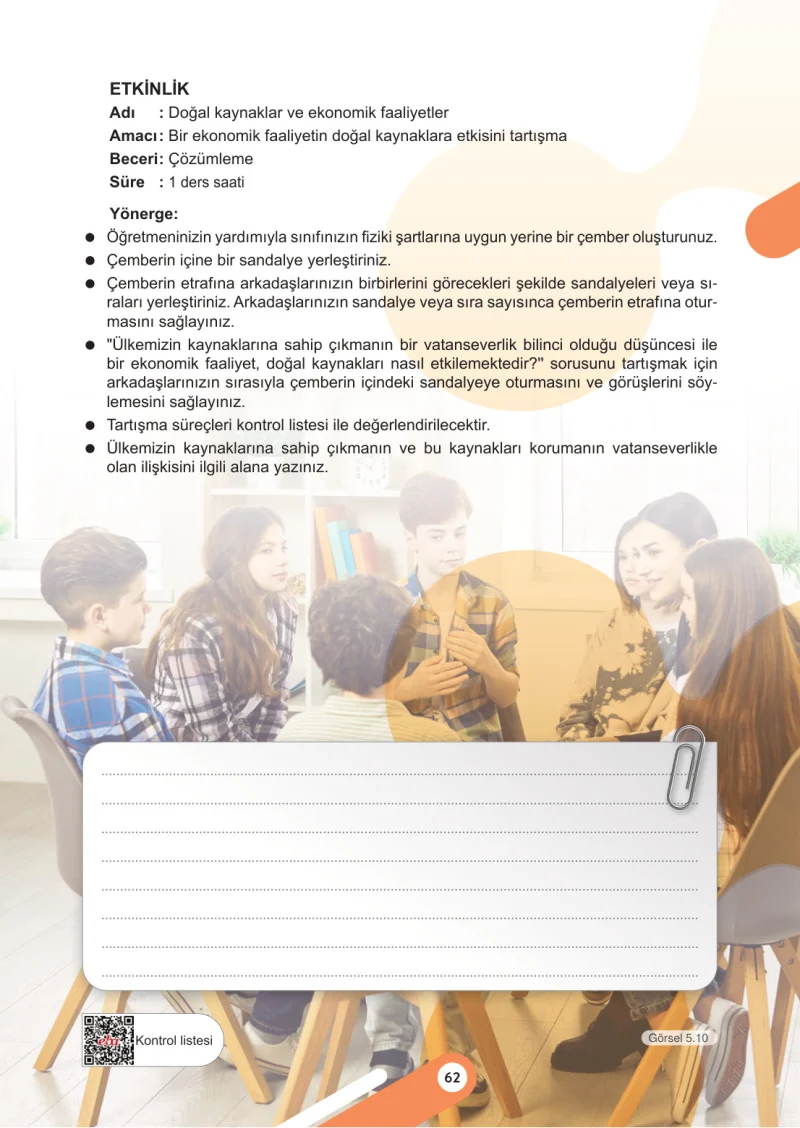 6. Sınıf Sosyal Bilgiler Ders Kitabı Cevapları Meb Yayınları 2. Kitap Sayfa 62