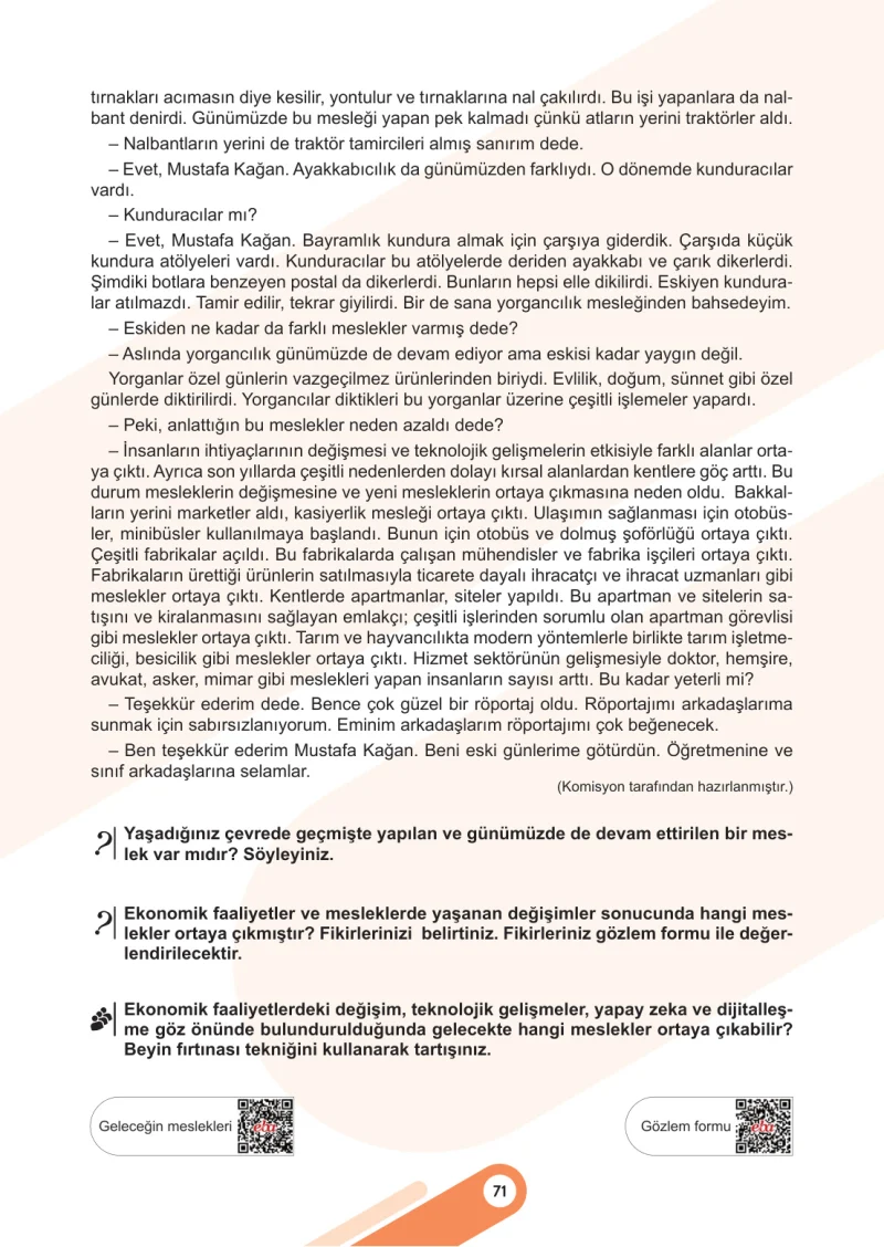 6. Sınıf Sosyal Bilgiler Ders Kitabı Cevapları Meb Yayınları 2. Kitap Sayfa 71