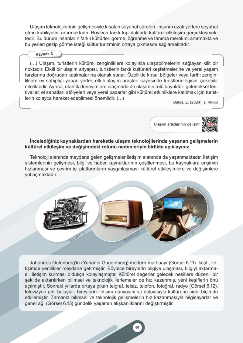 6. Sınıf Sosyal Bilgiler Ders Kitabı Cevapları Meb Yayınları 2. Kitap Sayfa 91