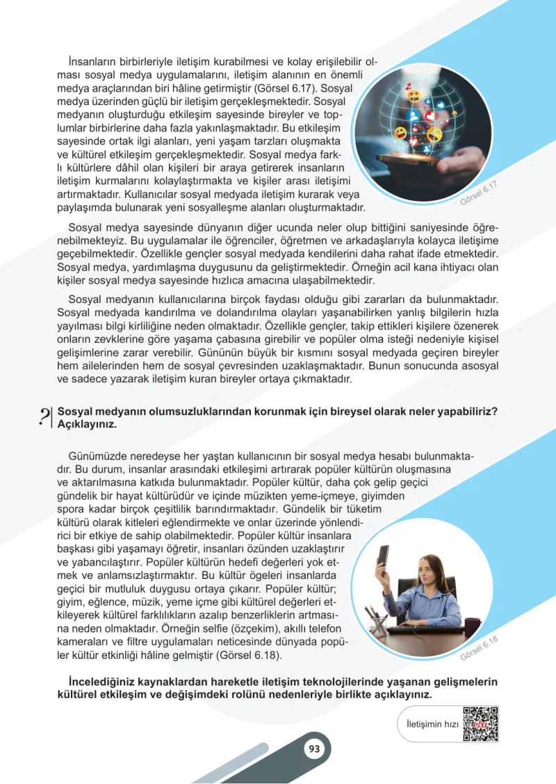 6. Sınıf Sosyal Bilgiler Ders Kitabı Cevapları Meb Yayınları 2. Kitap Sayfa 93