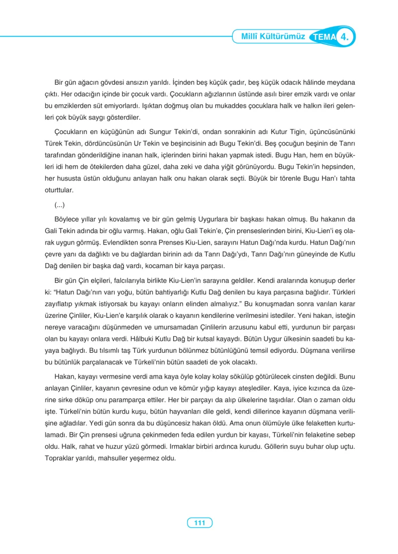 6. Sınıf Türkçe Ders Kitabı Cevapları Anka Yayınları Sayfa 111