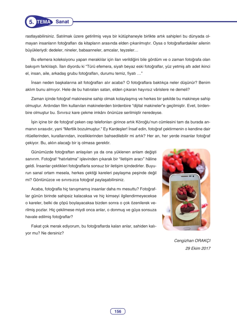 6. Sınıf Türkçe Ders Kitabı Cevapları Anka Yayınları Sayfa 156