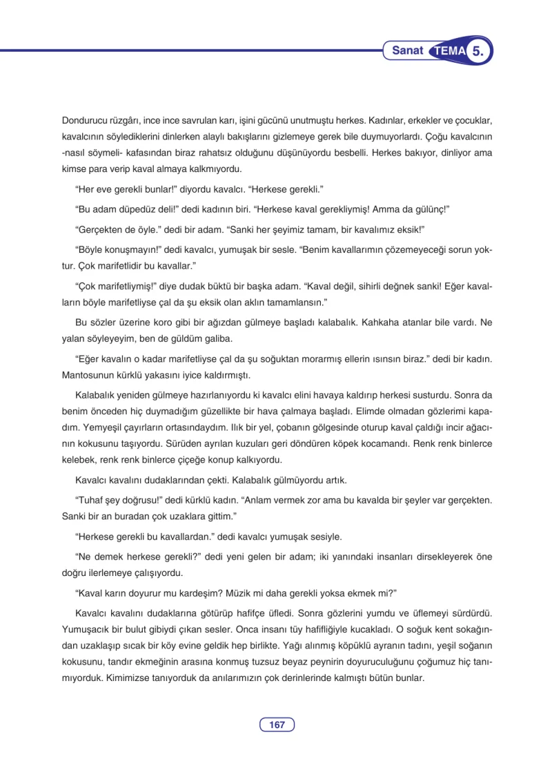 6. Sınıf Türkçe Ders Kitabı Cevapları Anka Yayınları Sayfa 167