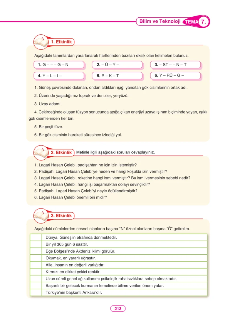 6. Sınıf Türkçe Ders Kitabı Cevapları Anka Yayınları Sayfa 213