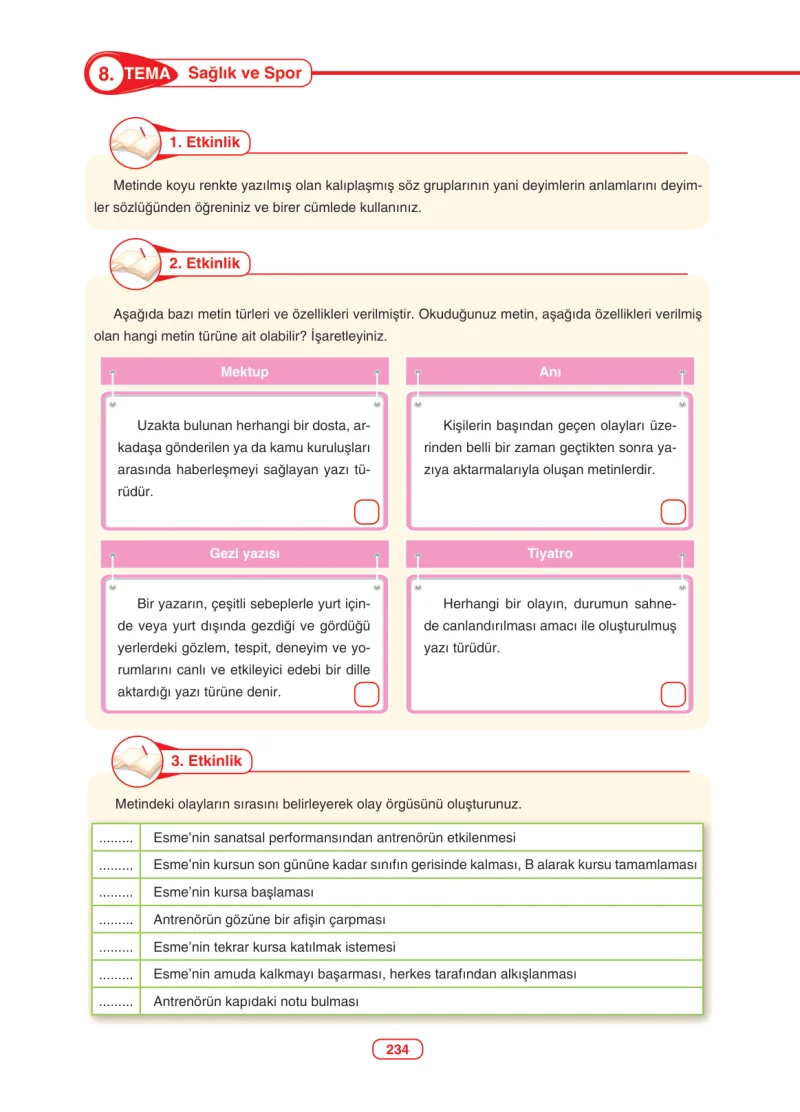 6. Sınıf Türkçe Ders Kitabı Cevapları Anka Yayınları Sayfa 234