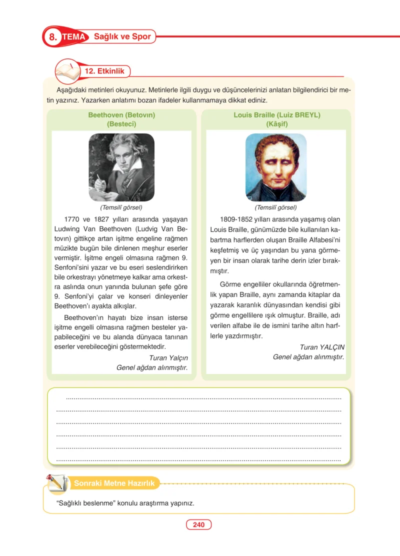 6. Sınıf Türkçe Ders Kitabı Cevapları Anka Yayınları Sayfa 240
