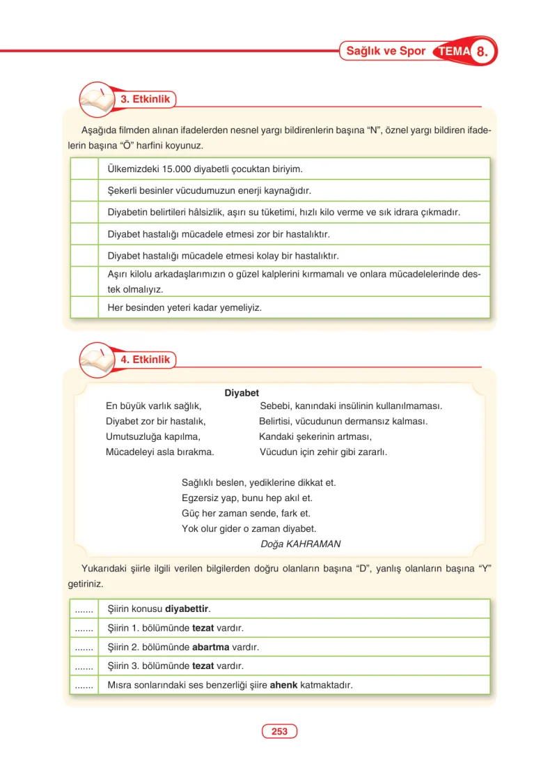 6. Sınıf Türkçe Ders Kitabı Cevapları Anka Yayınları Sayfa 253