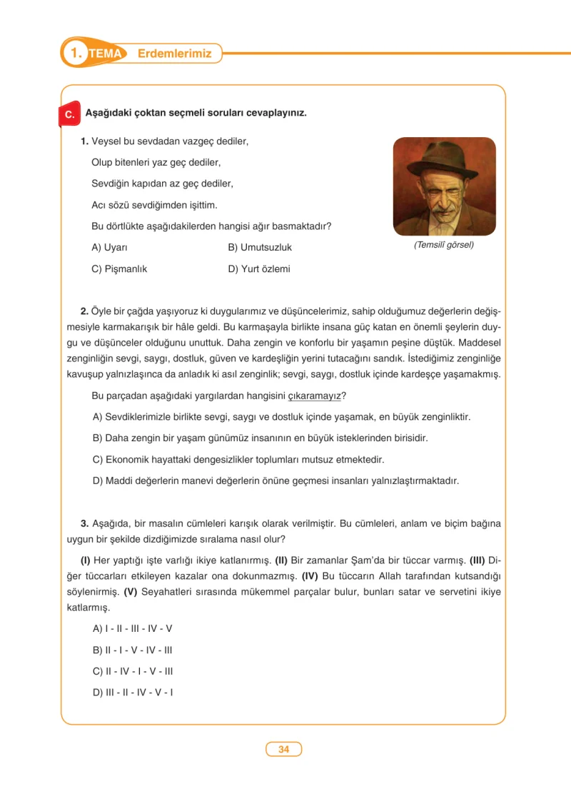 6. Sınıf Türkçe Ders Kitabı Cevapları Anka Yayınları Sayfa 34