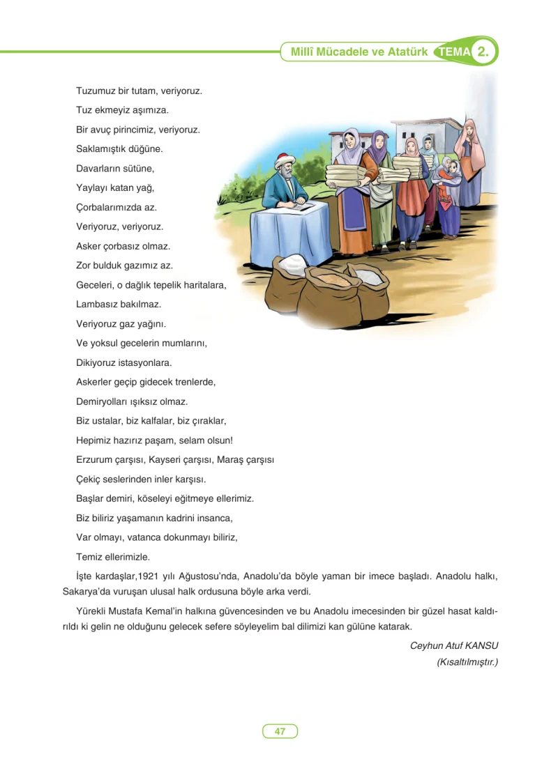 6. Sınıf Türkçe Ders Kitabı Cevapları Anka Yayınları Sayfa 47