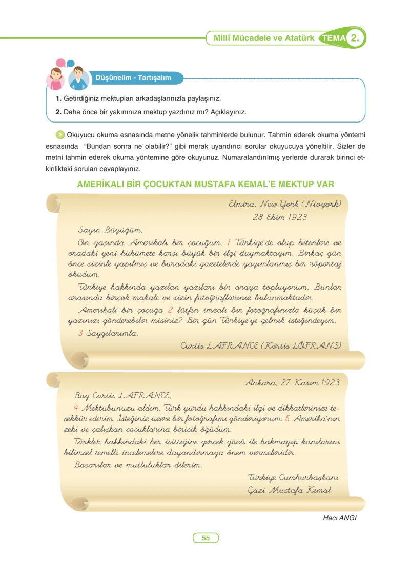 6. Sınıf Türkçe Ders Kitabı Cevapları Anka Yayınları Sayfa 55