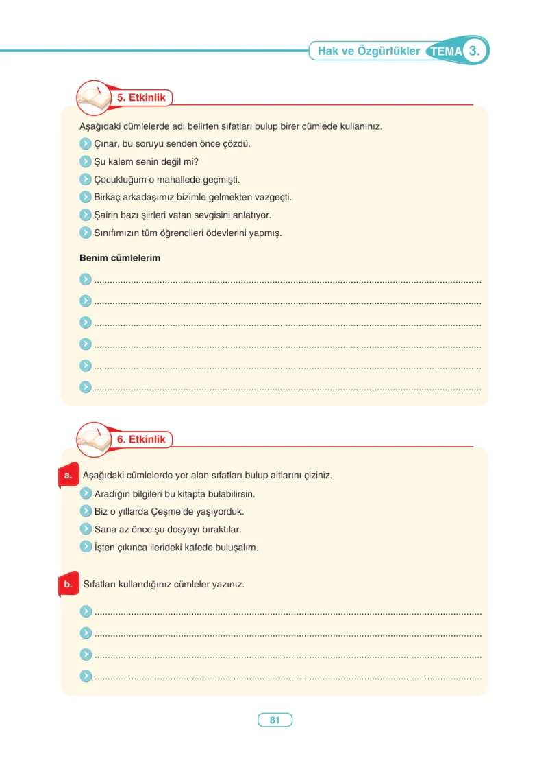 6. Sınıf Türkçe Ders Kitabı Cevapları Anka Yayınları Sayfa 81