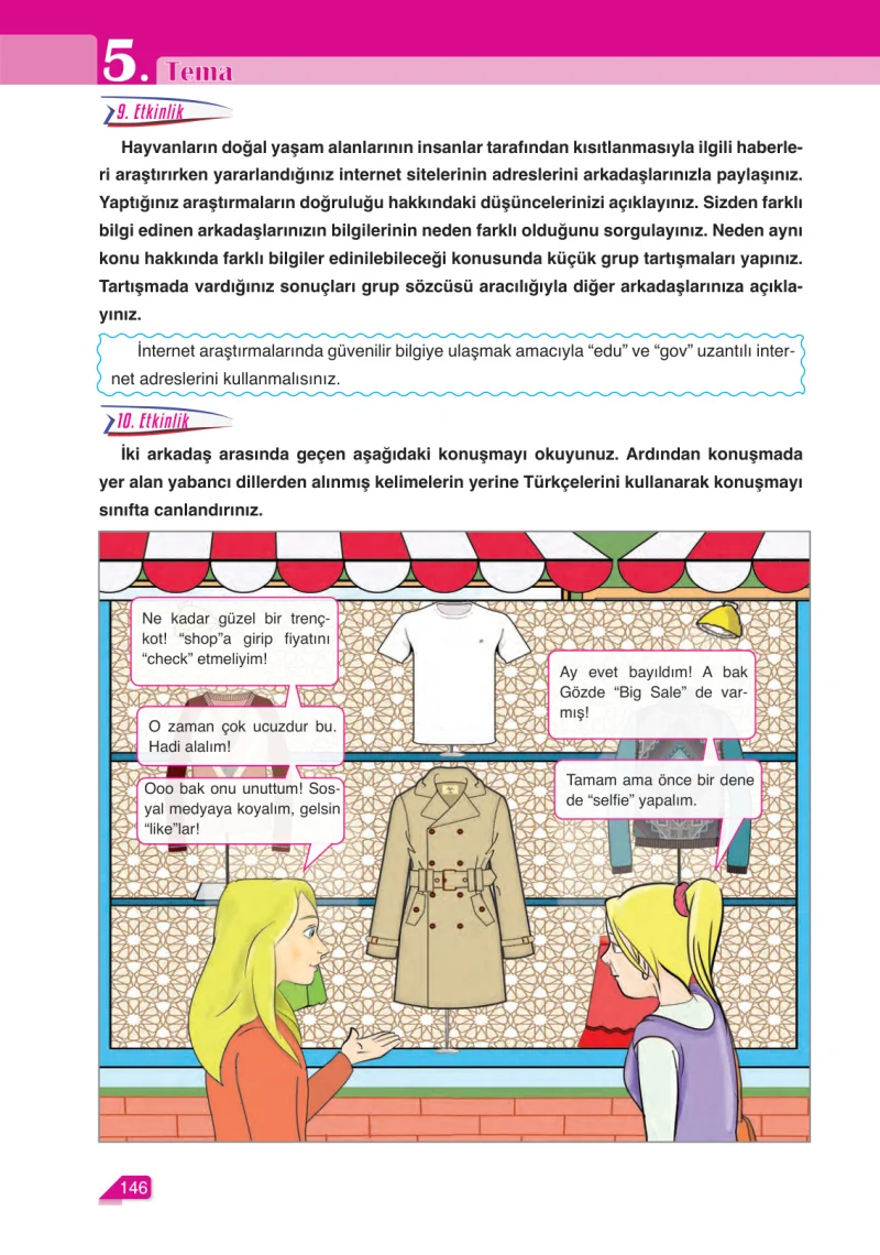 6. Sınıf Türkçe Ders Kitabı Cevapları Ata Yayınları Sayfa 146