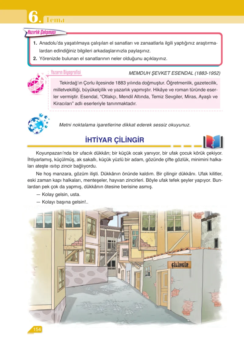 6. Sınıf Türkçe Ders Kitabı Cevapları Ata Yayınları Sayfa 154