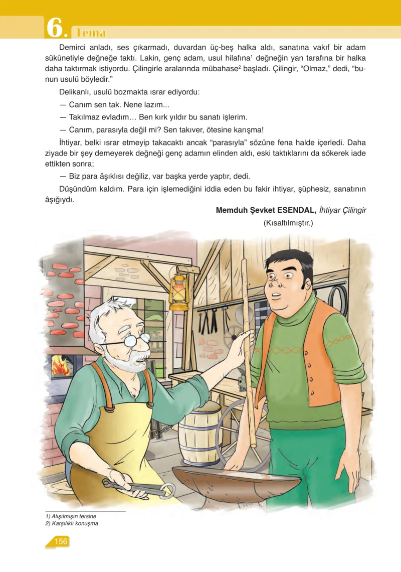 6. Sınıf Türkçe Ders Kitabı Cevapları Ata Yayınları Sayfa 156