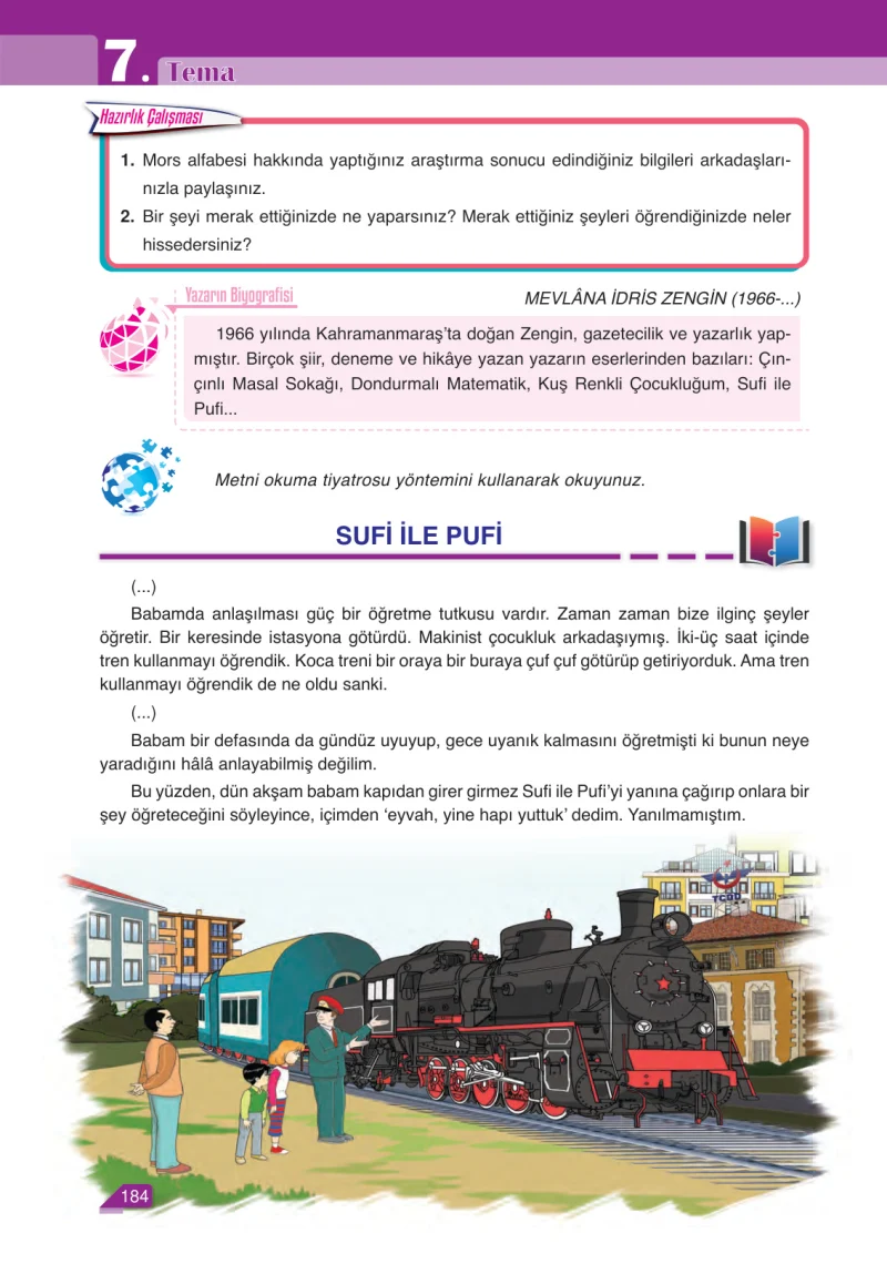 6. Sınıf Türkçe Ders Kitabı Cevapları Ata Yayınları Sayfa 184