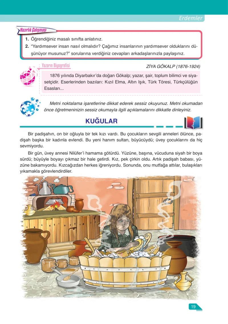 6. Sınıf Türkçe Ders Kitabı Cevapları Ata Yayınları Sayfa 19