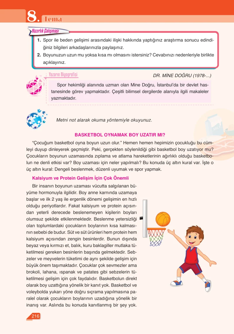 6. Sınıf Türkçe Ders Kitabı Cevapları Ata Yayınları Sayfa 216