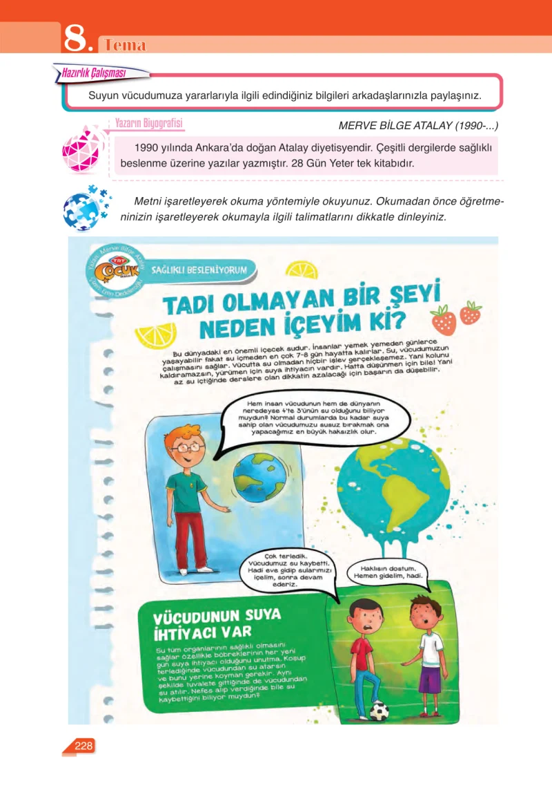 6. Sınıf Türkçe Ders Kitabı Cevapları Ata Yayınları Sayfa 228