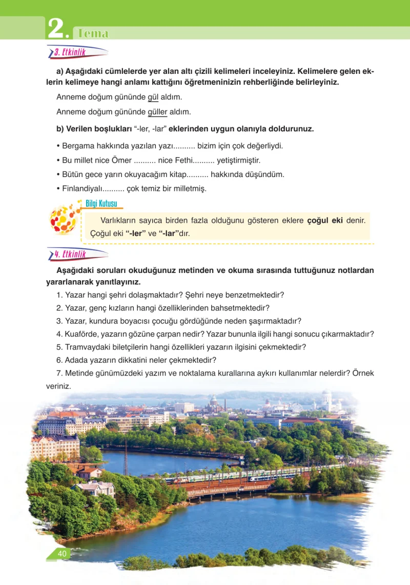 6. Sınıf Türkçe Ders Kitabı Cevapları Ata Yayınları Sayfa 40