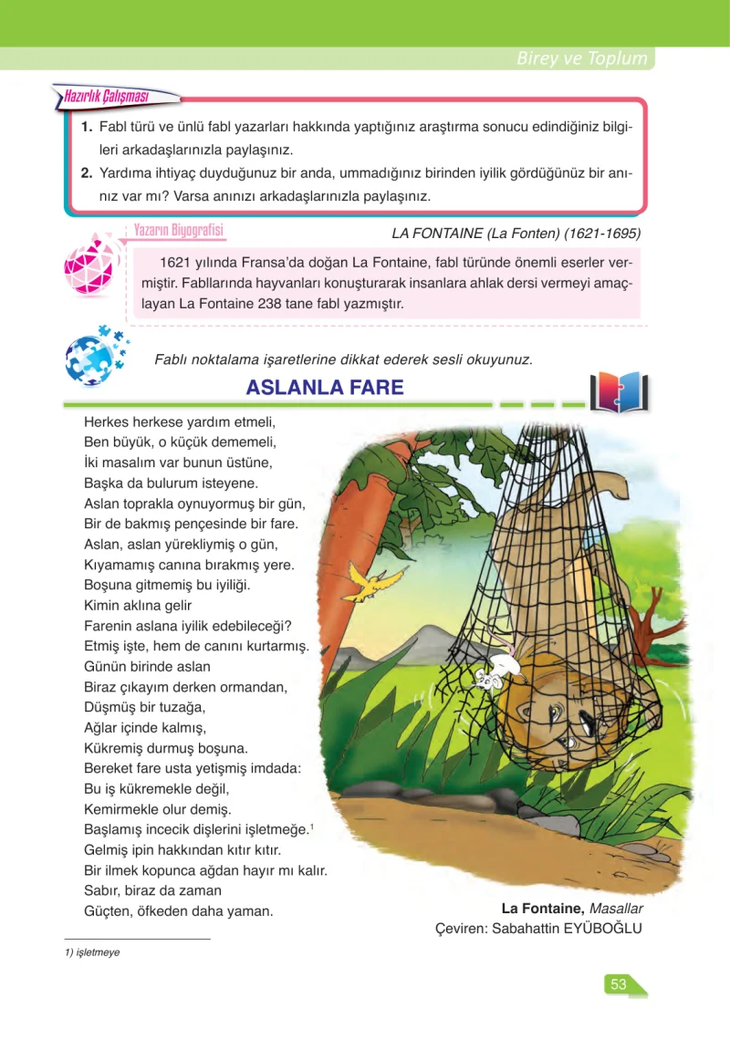 6. Sınıf Türkçe Ders Kitabı Cevapları Ata Yayınları Sayfa 53